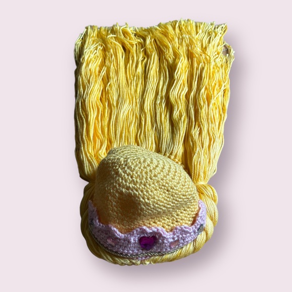 Hand Made Other - Kids Hand Made Crocheted Yarn Sleeping Beauty Blonde Wig Dress Up Costume